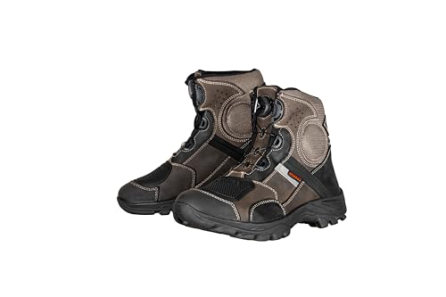AMAROQ Savage Adventure Touring Boots with Quick Lacing Mechanism, DIN Leather with Micro-Healing, and TPU Toe & Heel Protector Exclusive VILTEX Water Resistance for Outdoor Enthusiasts