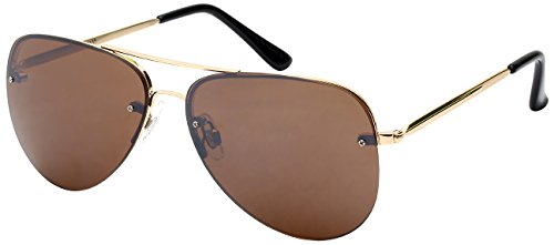 Modern Metal Aviator Sunglasses with UV 400 Lens 25137