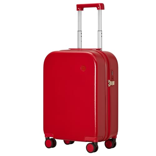 mixi-Carry-on-Luggage-20-Suitcase-Spinner-Wheels-Luggage-Hardshell-Lightweight-Rolling-Suitcases-PC-with-Cover-TSA-Lock-for-Business-Travel-Red mixi Carry on Luggage, 20'' Suitcase Spinner Wheels Luggage Hardshell Lightweight Rolling Suitcases PC with Cover & TSA Lock for Business Travel, Red - Image 1