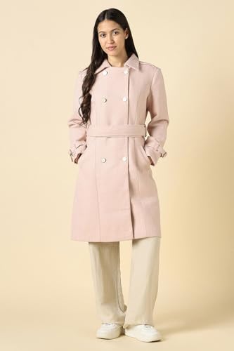 Image of Women Pink Solid Casual Jacket