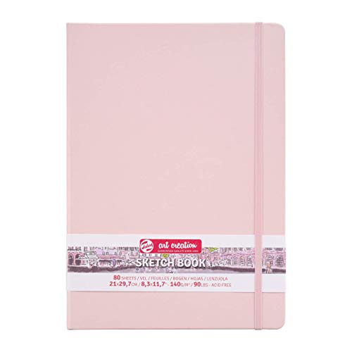 Cuaderno de bocetos A4 Royal Talens Art Creation de 80 hojas de 140 g/m², 21 x 29,7 cm, color rosa pastel