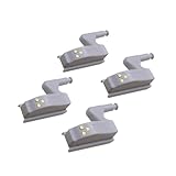 HOOWIFFY キャビネット用LEDヒンジライト ABS製耐久ヒンジランプ 家庭 キッチン ワードローブ対応キャビネット下照明 4個セット バッテリーな