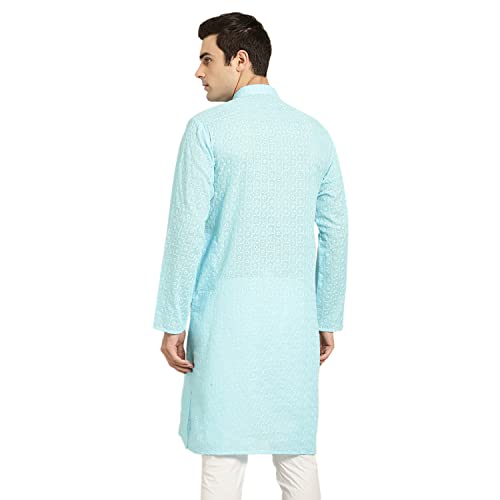 Image of SOJANYA Men's Pure Cotton Regular Fit (Since 1958 Embroidered ONLY Kurta)