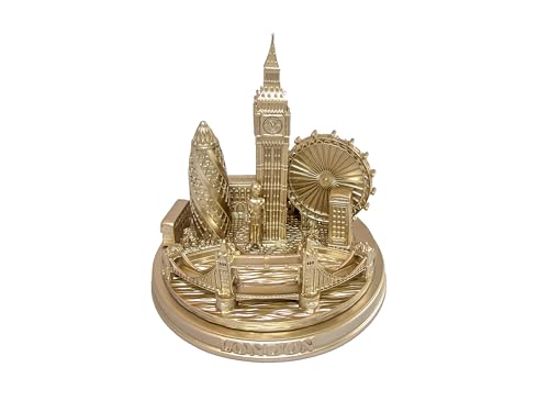 VILLA CRAFT London City Skyline 3D Réplique ronde or rose 13,7 cm
