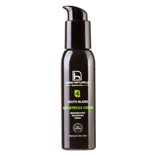 Homo Naturals Crema antiarrugas para hombres - Crema facial con ácido hialurónico y bakuchiol - Crema antiedad para hombres - Tratamiento facial rejuvenecedor para hombres - 100 ml