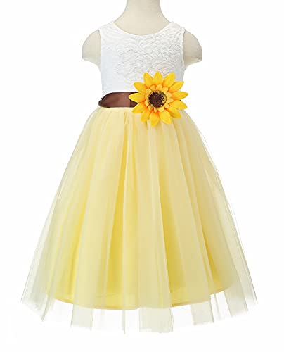 Bow Dream Lace Tulle Flower Girl Dresses V Back Backless Wedding Party Dress with Headband2