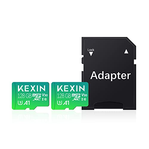 KEXIN Micro SD Card 128GB 2 Pack MicroSDXC Memory Card, 4K UHD Video