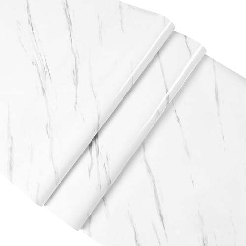 rupusiner Papel tapiz de mármol, papel de contacto blanco de mármol 354x16 papel tapiz de mármol cáscaras y palo