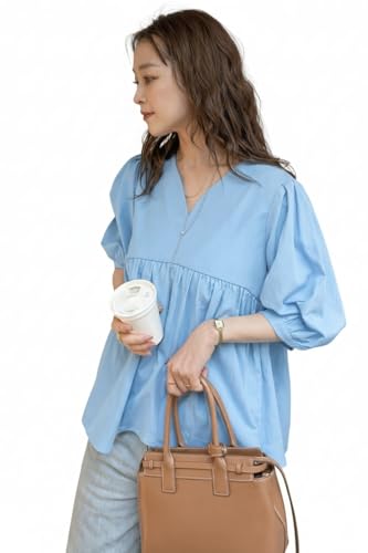 Image of Zilcon Women's Cotton Plain Styles Short Kurti for Women V-Neck Half Sleeve || Kurti for Woman || Short Kurtis for Woman