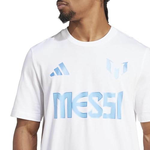 Adidas Men's Messi T-Shirt, White, Small by adidas - Used condition - Image 4