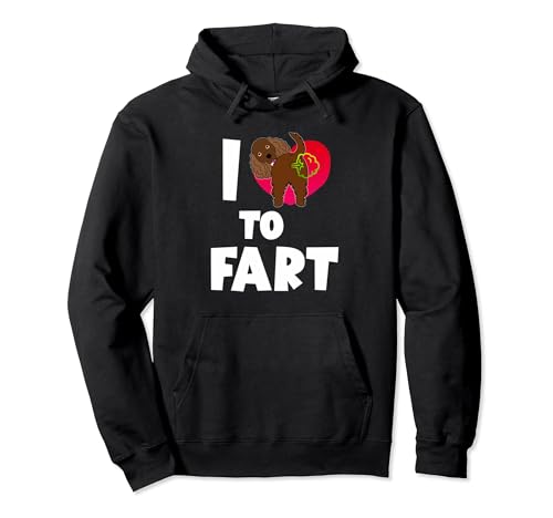 I Love To Fart Cocker Spaniel Dog Funny Puppy Dogs Lovers Felpa con Cappuccio