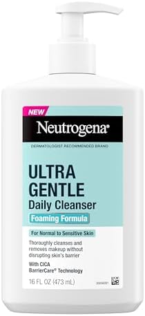 Neutrogena Ultra Gentle Foaming Facial Cleanser, Fragrance Free, 16 fl. oz