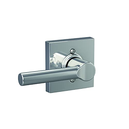 Schlage F170 BRW 625 COL Broadway Lever with Collins Trim Non-Turning Dummy Door Handle, Bright Chrome