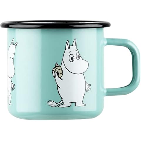 3,7dl Moomintroll Retro Enamel Mug Muurla Cover