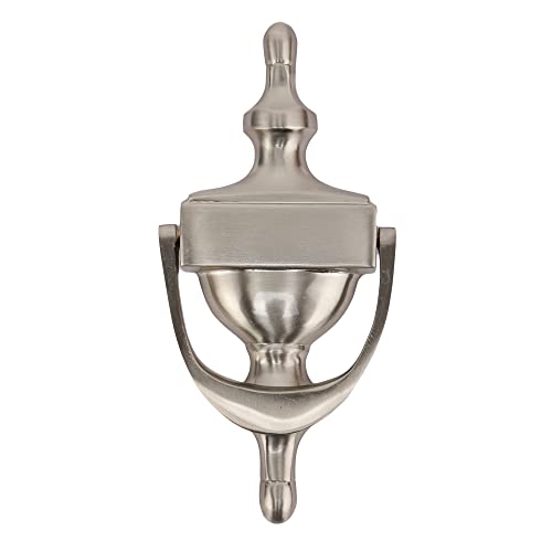 Skandh BDK-8013 (SATIN NICKLE) Solid Brass Door Knocker "Victorian", 8 Inch Inch Satin Nickel Finish cover