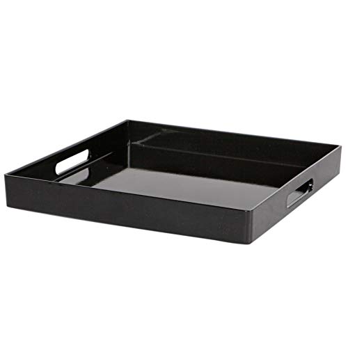 Argon Tableware Lot de 6 Place Plateaux de Service - Centre Piece - Métalliques Terminer - 33cm - Noir Cover
