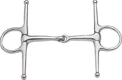 CHALLENGER Equine Steel Full Cheek Snaffle Horse Bit Hollow 4 3/4" Mouth Tack 35426A