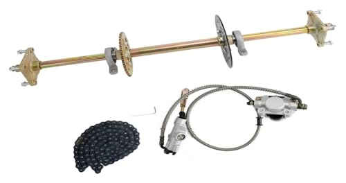 Kit essieu arrière de Go Kart complet avec disque frein 190mm et blocs oreiller DIY