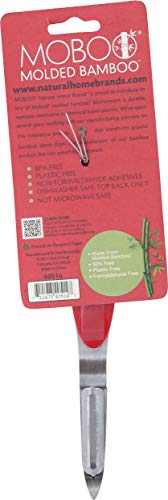 Natural Home Molded Bamboo & Stainless Steel Peeler, Cherry Red #TOP1
