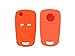 Produktbild Happyit Silikon Auto Schlüsselabdeckungs Fall für Vauxhall Opel Corsa D Astra Vectra 2 Tasten Fernschlüssel (Orange)