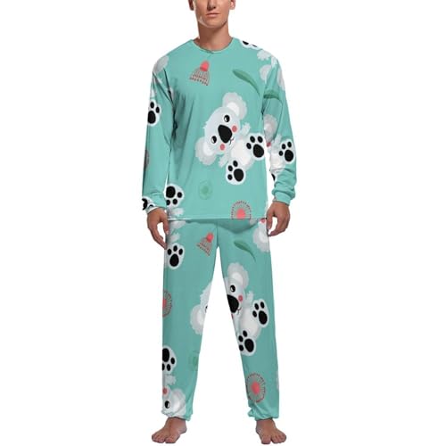 Ensemble pyjama homme koala vêtements de nuit pour soirées cocooning