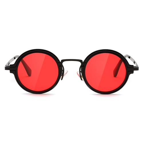 FEISEDY Retro Small Round Sunglasses for Men Women Classic Vintage Hippie Circle Style UV Protection B02083