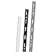 IB-Style - Lot de 10 pièces Rail Murale | pour système à 1 rangée avec la Grille de 50 mm| 5 Dimensions | Longueur 200 cm argenté de Support d'étagères de Charges Lourdes 2 m Fait de Acier - argenté