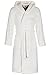 Produktbild Di Vadini Unisex Herren Damen Bademantel Florenz mit Kapuze I Morgenmantel flauschig I Nachtwäsche aus edler Mikrofaser Farbe: Ivory Gr. M