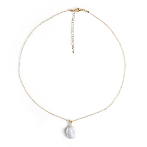 Pendentif boussole en perles baroques, le cadeau idéal pour elle