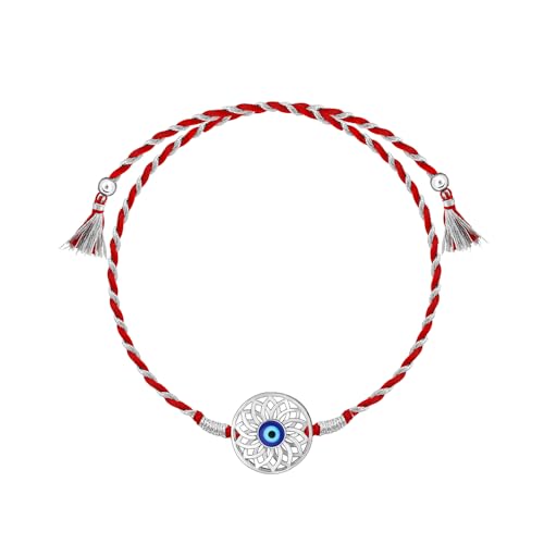 Image of GIVA 925 Silver Evil Eye Rakhi | Silver Bracelet for Men & Boys | Quirky Rakshabandhan Rakhi with Certificate of Authenticity and 925 Stamp