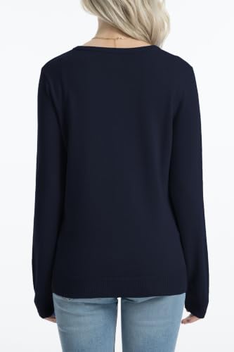 Image of QUALFORT Women's 100% Cotton Lightweight Cardigans Long Sleeve Knitted Button Down Sweater