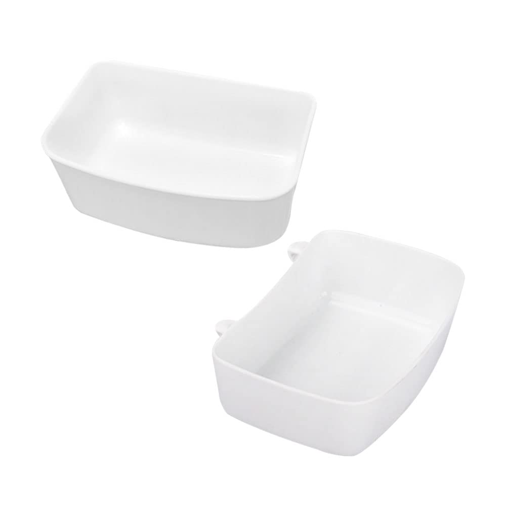 Vaschette Appese Per Uccelli 2 Pezzi - Ciotola Per Cibo E Bagno Per Pappagalli E Animaletti, Con Gancio