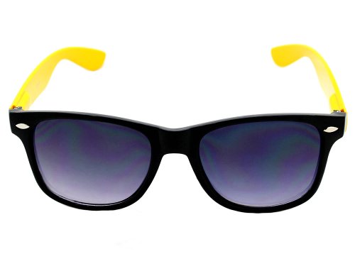 Rhode Island Novelty Child Retro 80s Neon Yellow & Black Costume Sunglasses