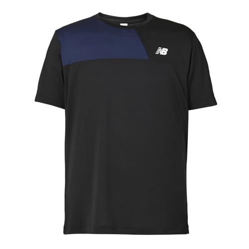 new balance(ニューバランス) 半袖Tシャツ AMT53400 Sport Color Block T-Shirt 吸水速乾 スポーツ トレーニング ランニングメンズ(AMT53400)