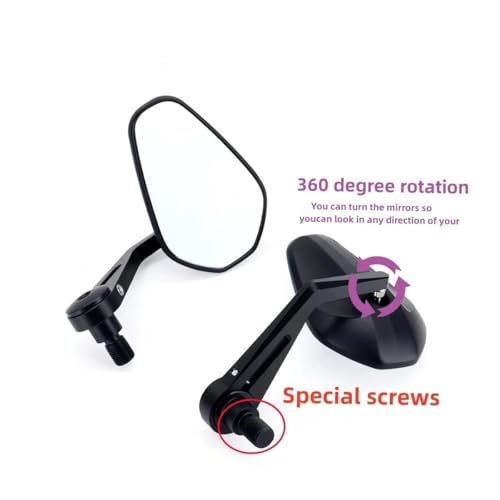 Espejo retrovisor manillar motocicleta compatible con MT FZ TMAX 3