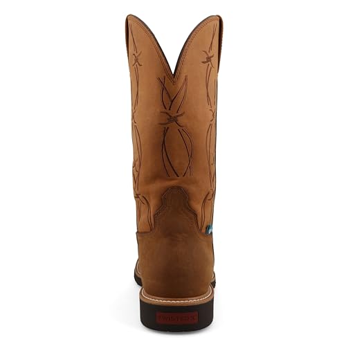 Twisted X Men's 12" Western Work Boot, Round Toe with CellStretch3