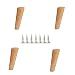 Produktbild HLMBQ Holz Möbelfüße, DIY Sofa fuß Bett fuß Tisch Bank Beine, modernen Stil 4 stück Set (gerade Kegel/schräge Kegel)