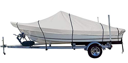 NEXCOVER Center Console Boat Cover, Trailerable Marine Grade Waterproof Heavy Duty 600D Boat