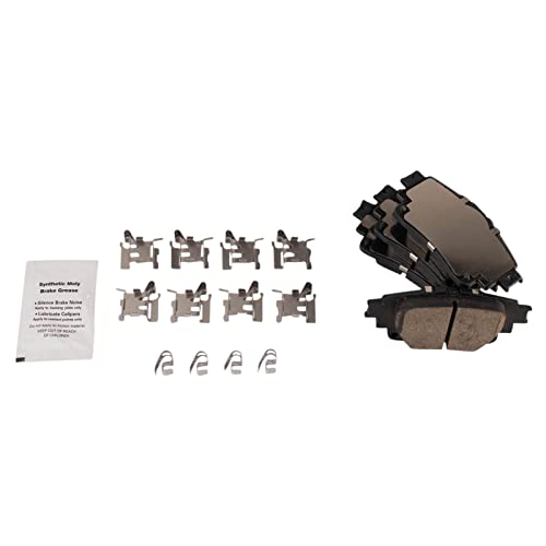 Image of TRQ Rear Brake Pad and Rotor Set Ceramic Compatible with 2019-2022 Toyota Corolla