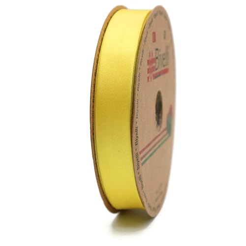 Image of Fold Satin Bias Tape - 99+ Colors - 3 /4 Inches Wide - 27 Yards - Fold Satin Binding Bias Ribbon Fabric Piping Bias Binding Tape for Sewing Clothing DIY (25. Yellow) BYS25