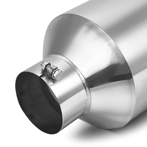 LCGP 5" inlet Universal Diesel Exhaust Tip 10" outlet 18" Long Tail Tip, Polished & Rolled Angle Cut, Bolt-On,Stainless Steel by LCGP - Used condition - Image 5