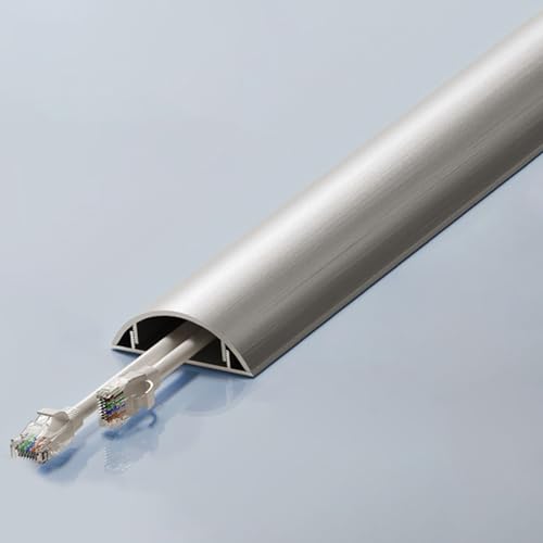 Cubierta para cables de piso, protector de cables eléctricos, escondite para cables en pared, organizador de cables bajo el escritorio con adhesivo autoadhesivo, impermeable (Ancho 40 mm / 1,6 pulgadas - Largo 1 m / 39 pulgadas) miniatura 1