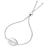 Vir Jewels 1/20 cttw Diamond Bolo Bracelet .925 Sterling Silver Leaf Adjustable Length