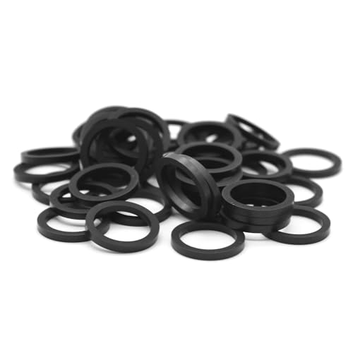 DOJA Barcelona | Guarnizioni Idrauliche Larghe | 1/2' | 25 Unità | Guarnizioni in Gomma | 14,5x8x2mm | Rondelle Gomma EPDM | O Ring Guarnizioni Larghe | Per Tubo Scarico Lavatrice, Sifone, Lavandino