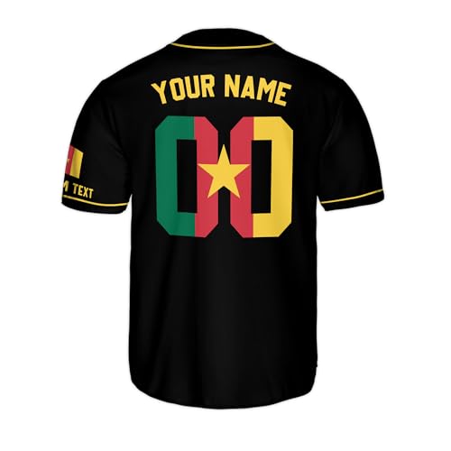 Camisa de béisbol personalizada para hombre, estilo Cameroon miniatura 6