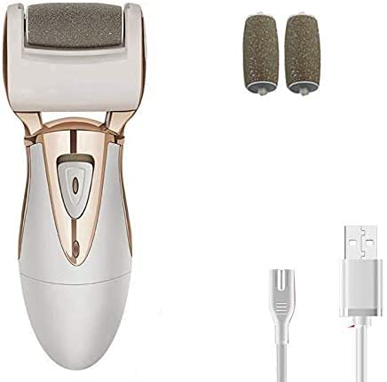 Removedor eléctrico de Callos para pies - Lima eléctrica para pies, Herramientas de pedicura con 2 Cabezales de Rodillos, lo Mejor para Pieles muertas secas y agrietadas