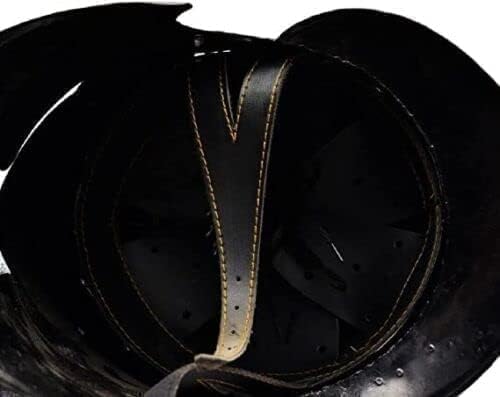 Medieval King Leonidas Greek Spartan Helmet Roman 300 Movie Helmet with Golden Plume | Authentic Armour Cosplay Costumes Replica | Perfect for Roman Reenactment and Role Play, Standard, Black