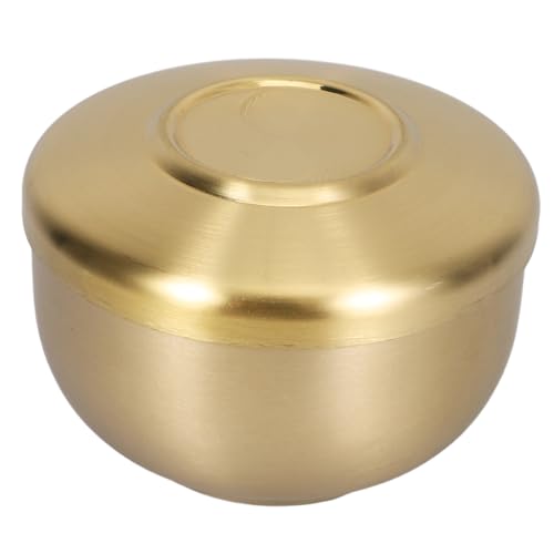 TOPPERFUN Bol à Riz Acier Inoxydable Avec Couvercle Taïchi Doré Bol Coréen Isolant Et Multifonction Pour Usage Domestique Léger Et Facile à Nettoyer