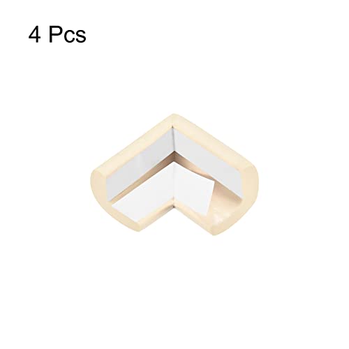 Image of uxcell Corner Guards Edge Protectors, 4Pack Foam Safety Bumper L Shape, 55mm /2.16 inch(L) for Furniture Corner Table Edge Guard, Beige