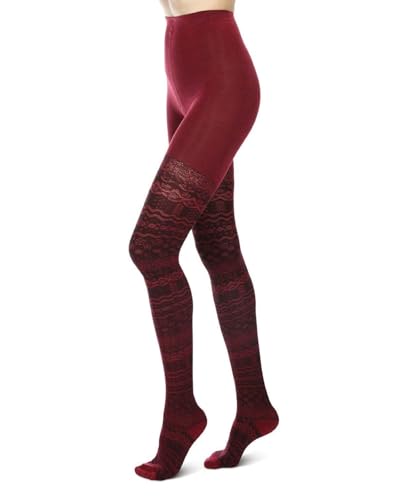 Image of MeMoi Paisley Pop Cotton Blend Sweater Tights